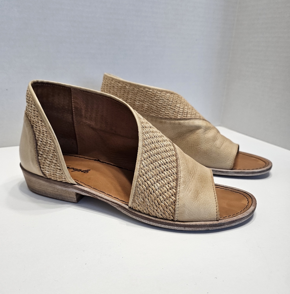 Free People Shoes Womens 40 US 9.5 Open Toe Slip On Flat Mont Blanc Sandals